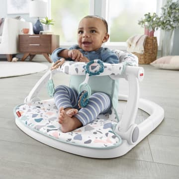 Fisher-Price Sit-Me-Up Floor Seat Portable Baby Chair With Toys, Pacific Pebble