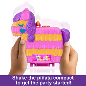 Polly Pocket Piñata Party Compact Playset With 2 Micro Dolls, 13 Accessories & 5 Features