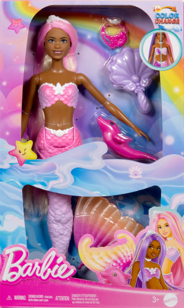 Barbie “Brooklyn” Mermaid Doll With Color Change Feature, Pet Dolphin And Accessories - Image 6 of 6