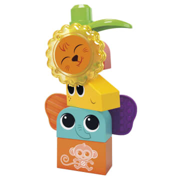 Mega Bloks Rock N Rattle Safari Sensory Building Toys For Toddlers 1-3 (15 Pcs) - Imagen 4 de 6