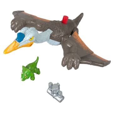 Imaginext Jurassic World Dominion Quetzal Dinosaur Toy With Soaring Action, 3 Piece Preschool Toys