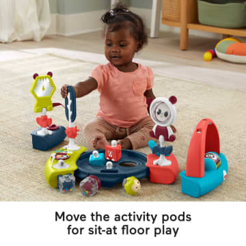 Fisher-Price 3-In-1 Spin & Sort Infant Activity Center And Toddler Play Table, Navy Dashes
