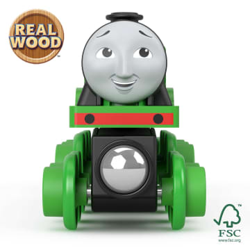 Thomas & Friends Wooden Railway Henry Engine And Coal Car - Imagen 3 de 6