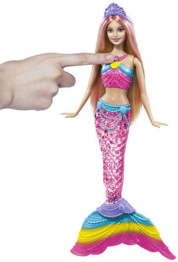 Mermaid Barbie Doll With Light-Up Rainbow Tail, Mermaid Toys