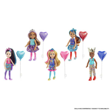 Barbie Chelsea Color Reveal Doll With Confetti Print & 6 Surprises