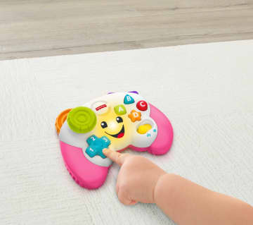 Fisher-Price Game Controller Baby Toy With Music Lights & Learning Songs, Pink, Pretend Play