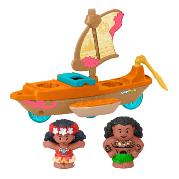 Disney Princess Moana Toys, Moana & Maui's Canoe, Fisher-Price Little People Toddler Toys