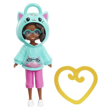 Polly Pocket Muñeca Hoodie Amigos Shani Gatito - Imagem 1 de 5