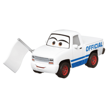 Cars de Disney y Pixar Diecast Vehículo de Juguete Paquete de 2 Rev-N-Go & Racestarter con Bandera Blanca