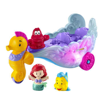 Disney Princess Ariel's Light-Up Sea Carriage Little People Musical Vehicle For Toddlers - Imagem 1 de 6