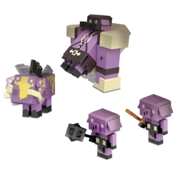 Minecraft Legends NeTher invasion Pack, Set Of 4 Action Figures With Attack Action And Accessories - Imagen 2 de 6