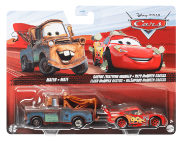 Carros da Disney e Pixar Diecast Veículo de Brinquedo Pacote de 2 Mate & Relâmpago McQueen Cacto - Image 5 of 5