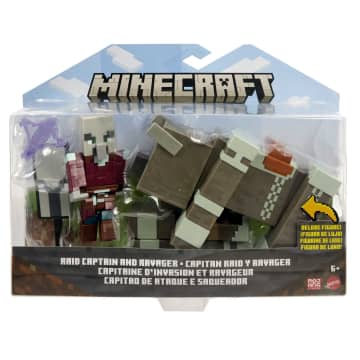 Minecraft Vanilla Figura de Acción Paquete de 2 Capitan Raid y Ravager 3.25"