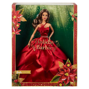 Barbie Signature 2022 Holiday Barbie Doll (Light-Brown Hair), 6 Years And Up - Imagen 6 de 6