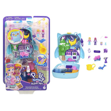 Polly Pocket Dolls And Playset, Pajama Party Snowy Sleepover Owl Compact - Imagen 1 de 6