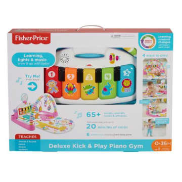 Fisher-Price Deluxe Kick & Play Removable Piano Gym, Pink