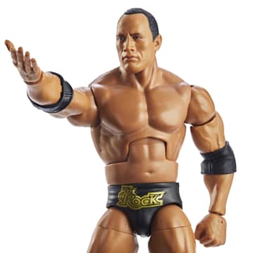 WWE Elite Action Figure Wrestlemania the Rock With Build-A-Figure
