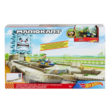 Hot Wheels Mario Kart thwomp Ruins Track Set With Mario Kart Vehicles And Nemesis From Video Game