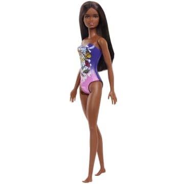 Barbie Fashion & Beauty Muñeca Traje de Baño Morado con Mariposas