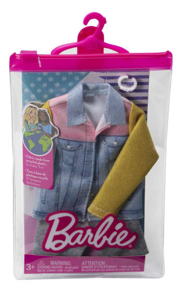 Barbie Fashions Pack: Ken Doll Clothes, Denim Jacket, Shorts, Watch, 3 & Up