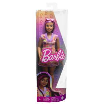 Barbie-Barbie Fashionistas 207-Poupée Mèches Roses et Robe à Cœurs - Image 6 of 6