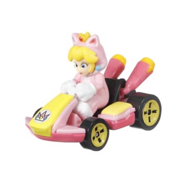 Hot Wheels Mario Kart Veículo de Brinquedo Cat Peach Standard Kart - Image 1 of 4