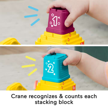 Fisher-Price Count & Stack Crane Baby & Toddler Learning Toy With Blocks, Lights & Sounds - Image 3 of 6