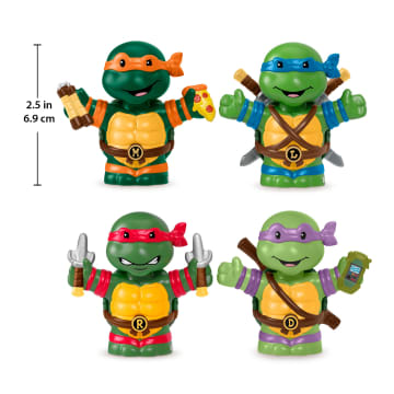 Little People Collector Teenage Mutant Ninja Turtles Special Edition Set, 4 Figures - Imagen 3 de 6