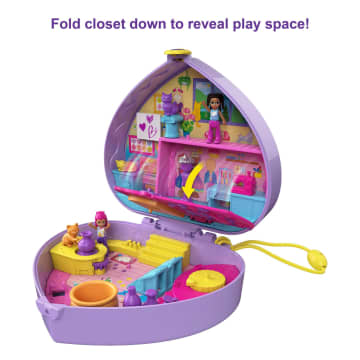 Polly Pocket  Starring Shani Art Studio Compact, Micro Shani & Friend Dolls, 5 Reveals, 12 Accessories, Pop & Swap Feature, 4 & Up