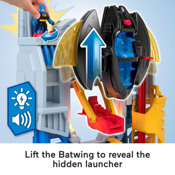 Imaginext DC Super Friends Ultimate Headquarters Playset With Batman Figure, 10 Piece Preschool Toy - Imagem 3 de 6