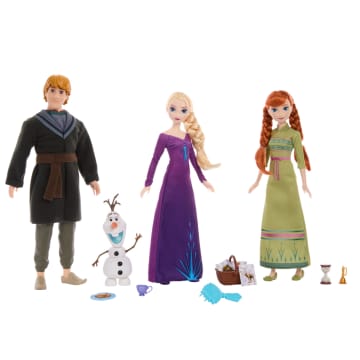 Disney Frozen Charades Pack With Anna, Elsa, Kristoff Dolls And Olaf