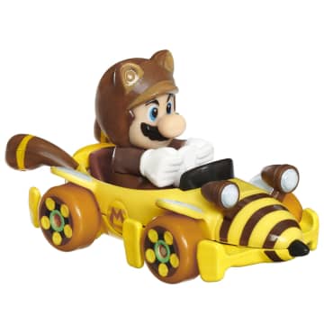 Hot Wheels Mario Kart Veículo de Brinquedo Tanooki Mario Bumble V - Imagem 2 de 4