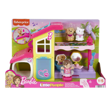 Little People Barbie Playset With Music And Sounds, Play And Care Pet Spa, Toddler Toy, 4 Pieces