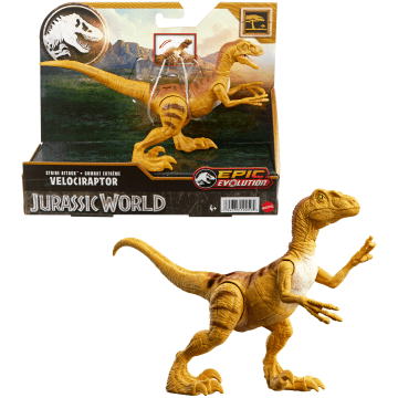 Jurassic World Strike Attack Velociraptor Dinosaur Toy With Single Strike Action - Image 1 of 6