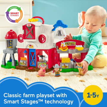 Fisher-Price Little People Farm Toy, Toddler Playset With Smart Stages Learning Content