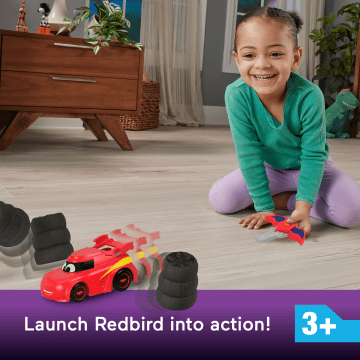 Fisher-Price DC Batwheels 1:55 Scale Redbird Launching Toy Race Car With Accessories, 5 Pieces - Image 2 of 3