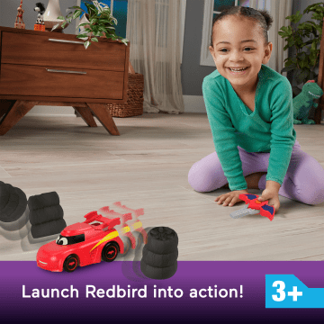 Fisher-Price DC Batwheels 1:55 Scale Redbird Launching Toy Race Car With Accessories, 5 Pieces