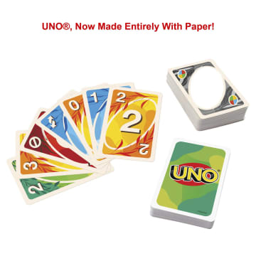 UNO Nothin’ But Paper Family Card Game With 112 Cards For 7 Year Olds & Up
