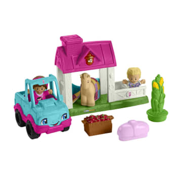 Fisher-Price Little People Barbie Horse Stable Toddler Playset With Light Sounds & 7 Pieces - Image 1 of 6