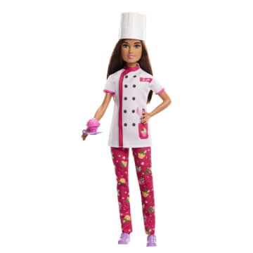Barbie-Métiers-Poupée Barbie Cheffe Pâtissière et Accessoires