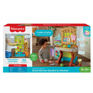 Fisher-Price Laugh & Learn Grow-the-Fun Garden To Kitchen Playset Infant To Toddler Learning Toy