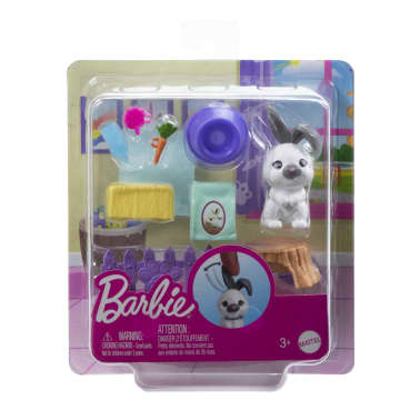 Barbie Pet And Accessories Set, Bunny With Moving Nose And Ears, Plus 10+ Pieces