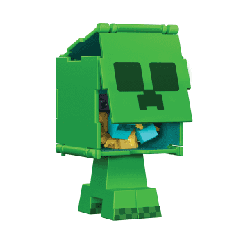 Minecraft Vanilla Figura de Brinquedo Flippin' de 3.75" Creeper + Creeper Carregado