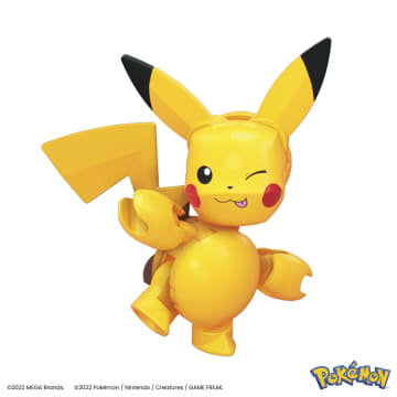 MEGA Pokémon Pikachu Evolution Set With Posable Figures Building Set For Kids (160 Pcs)