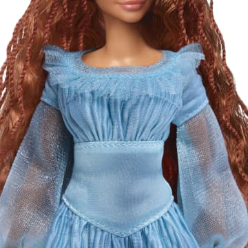 Disney The Little Mermaid Ariel Fashion Doll On Land in Signature Blue Dress - Image 4 of 6