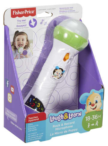 Fisher-Price Ríe y Aprende Juguete para Bebés Micrófono Graba y Canta