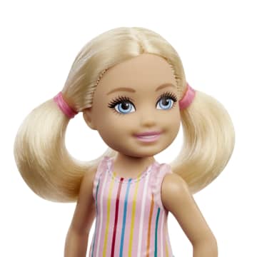 Barbie Chelsea Doll (6-Inch Blonde) Wearing Skirt With Striped Print