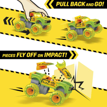MEGA Hot Wheels Smash & Crash Gunkster Monster Truck Building Toy With 1 Figure (84 Pieces) - Image 4 of 5