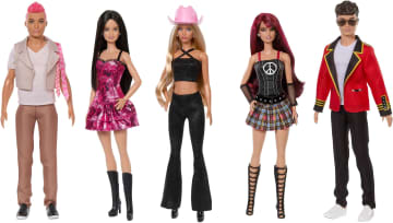 Barbie RBD Set Of 5 Fashion Dolls With Roberta, Mia, Lupita, Diego & Giovanni in Removable Looks
