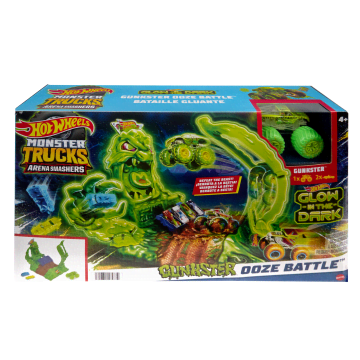 Hot Wheels Monster Trucks Pista de Brinquedo Arena De Demolição Glow In The Dark - Image 6 of 6